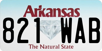 AR license plate 821WAB