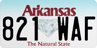 AR license plate 821WAF