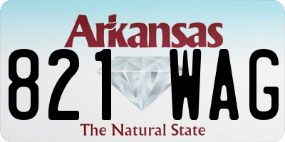AR license plate 821WAG