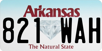 AR license plate 821WAH