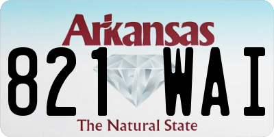 AR license plate 821WAI