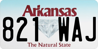 AR license plate 821WAJ