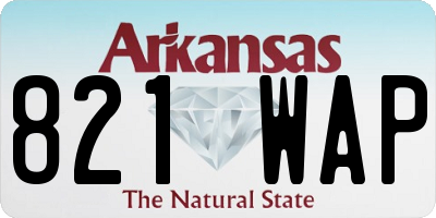 AR license plate 821WAP