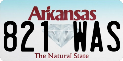 AR license plate 821WAS