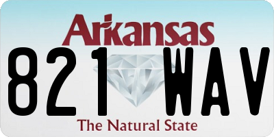 AR license plate 821WAV