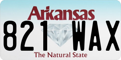 AR license plate 821WAX