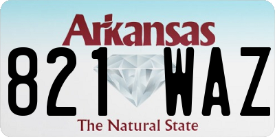 AR license plate 821WAZ