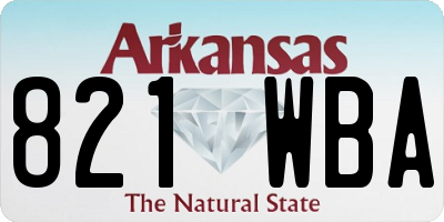 AR license plate 821WBA