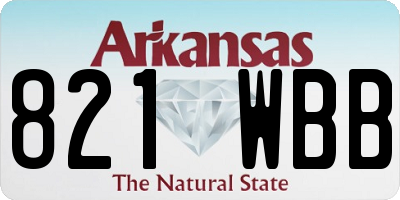 AR license plate 821WBB