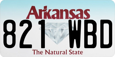AR license plate 821WBD