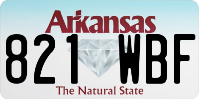 AR license plate 821WBF
