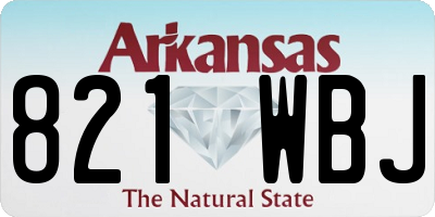 AR license plate 821WBJ