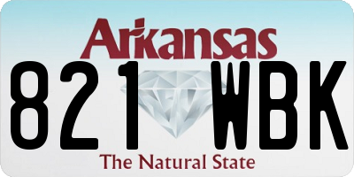AR license plate 821WBK
