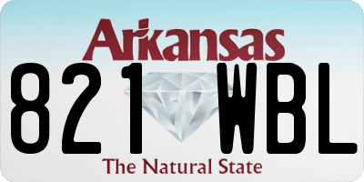 AR license plate 821WBL