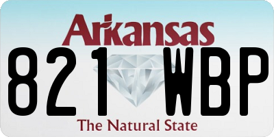 AR license plate 821WBP