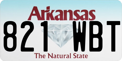 AR license plate 821WBT