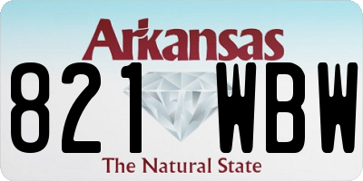 AR license plate 821WBW