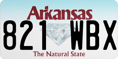 AR license plate 821WBX