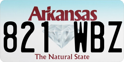 AR license plate 821WBZ