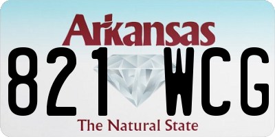 AR license plate 821WCG