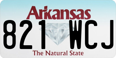 AR license plate 821WCJ