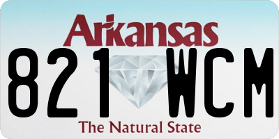 AR license plate 821WCM