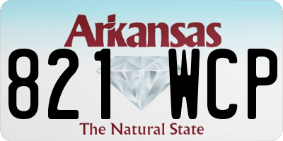 AR license plate 821WCP