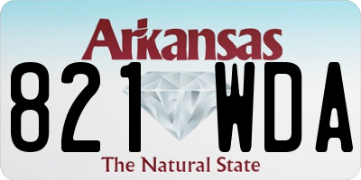 AR license plate 821WDA