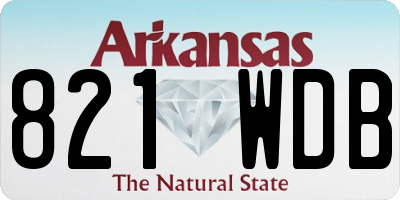 AR license plate 821WDB