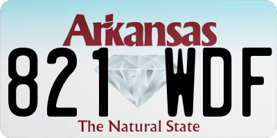 AR license plate 821WDF