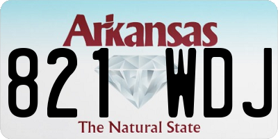 AR license plate 821WDJ