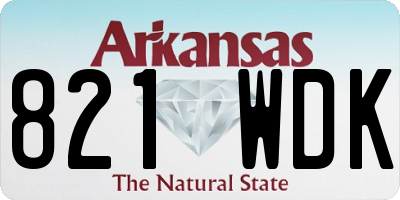 AR license plate 821WDK
