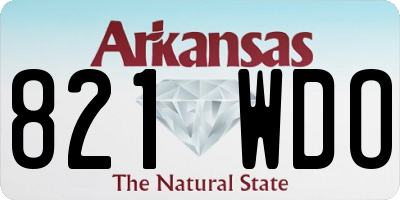 AR license plate 821WDO
