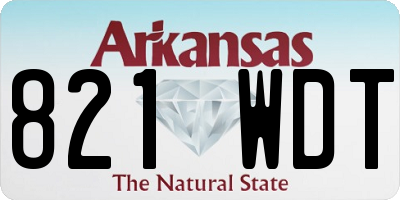 AR license plate 821WDT