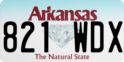 AR license plate 821WDX