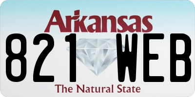 AR license plate 821WEB