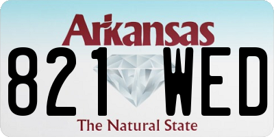 AR license plate 821WED