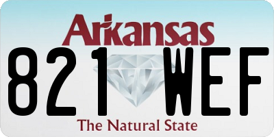 AR license plate 821WEF