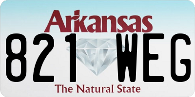 AR license plate 821WEG