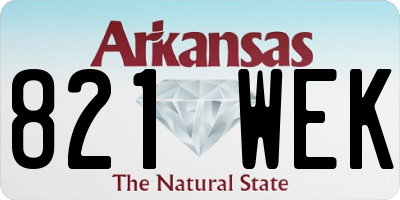AR license plate 821WEK