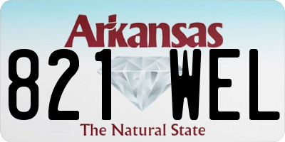 AR license plate 821WEL