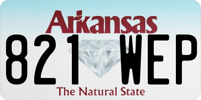 AR license plate 821WEP