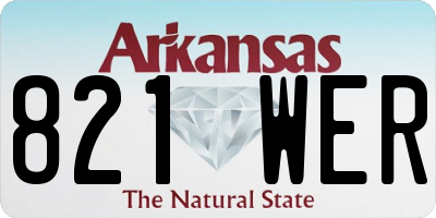 AR license plate 821WER
