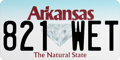 AR license plate 821WET
