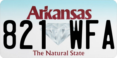 AR license plate 821WFA