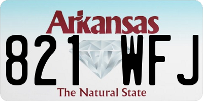 AR license plate 821WFJ