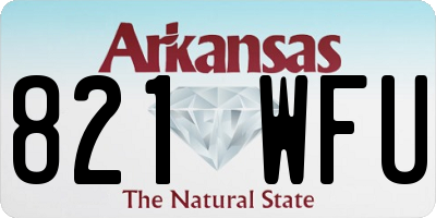 AR license plate 821WFU