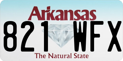 AR license plate 821WFX