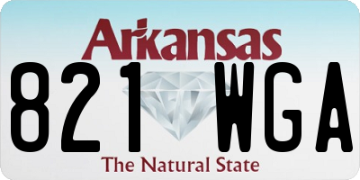 AR license plate 821WGA