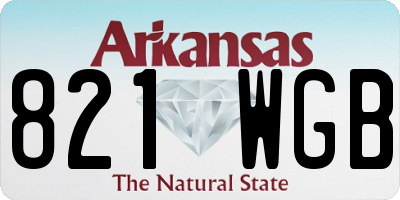 AR license plate 821WGB